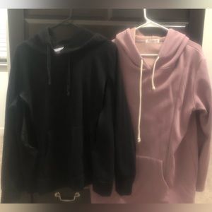2 nursing sweatshirts with hoods, size Large